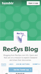 Mobile Screenshot of blog.recsys.com